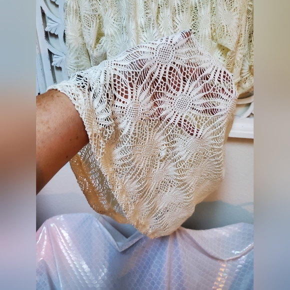 Ella Samani Boho Flower Lacr Topper Or Swim Cover-up 3X NWOT - Picture 4 of 8